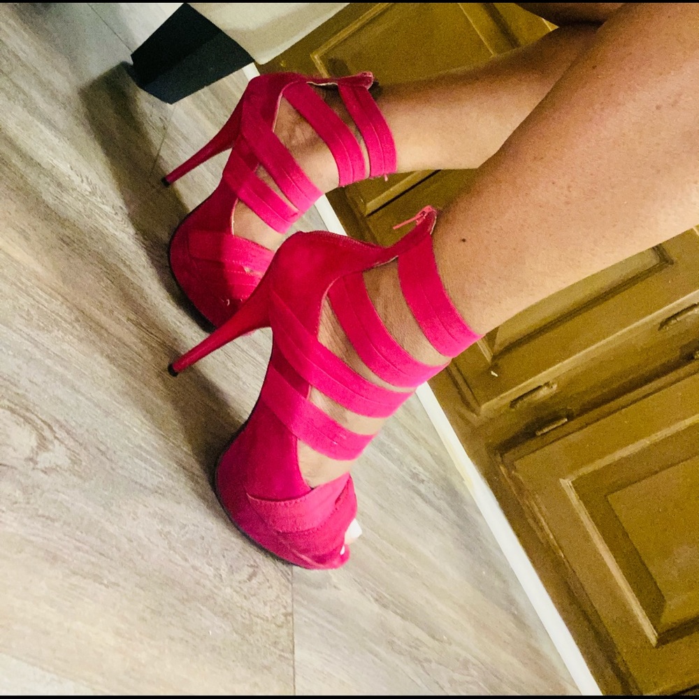 Pink Strappy Heels - Picture 8 of 10